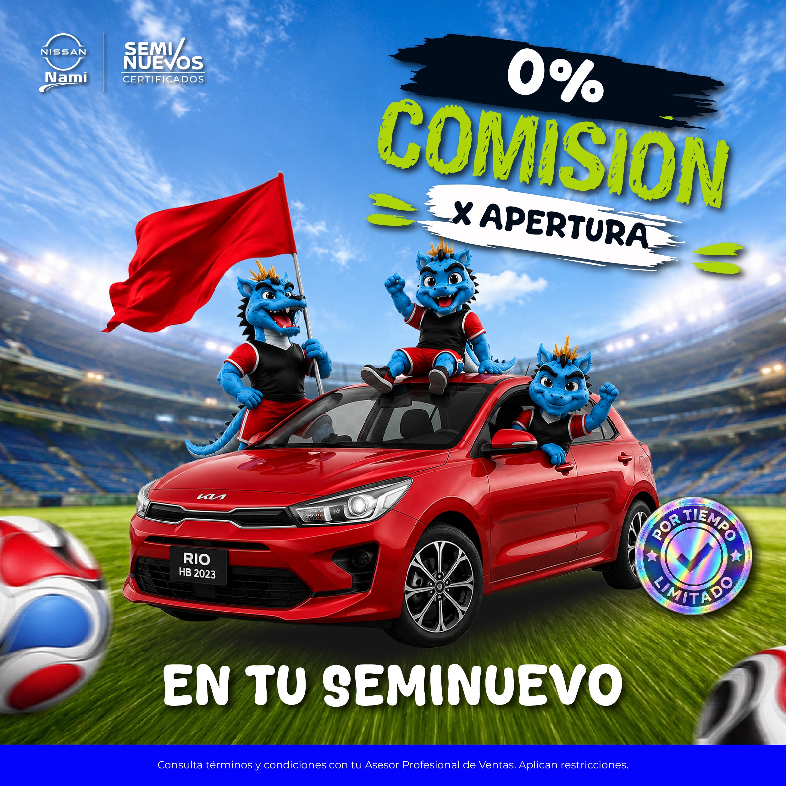 Estrenar sin comisión por apertura